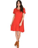 Reporting For Cutie Rust T-Shirt Tunic Dress - Full Image