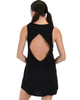 All Yours Open Back Black Sleep Shirt - Lyss Loo