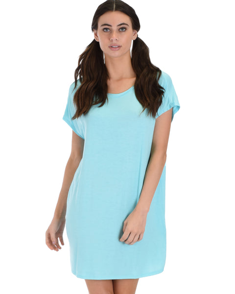 Dream Delight Cross Back Aqua Sleep Shirt