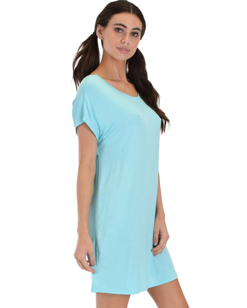 Dream Delight Cross Back Aqua Sleep Shirt