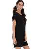 Dream Delight Cross Back Black Sleep Shirt - Lyss Loo