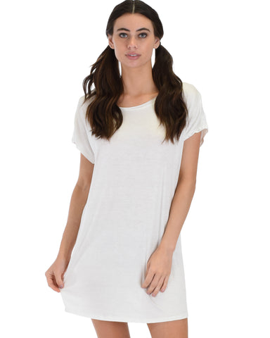 Dream Delight Cross Back Ivory Sleep Shirt