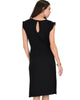 My Everyday Tie Waist Black Midi Dress - Back Image