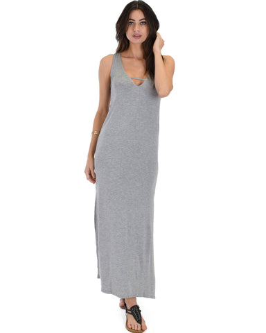 Day Break Grey Maxi Dress