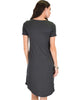 Truly Madly Deep-V Neck Charcoal Sleep Dress - Lyss Loo