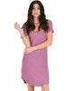 Truly Madly Deep-V Neck Mauve Sleep Dress - Lyss Loo