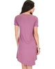 Truly Madly Deep-V Neck Mauve Sleep Dress - Lyss Loo