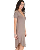 Truly Madly Deep-V Neck Taupe Sleep Dress - Lyss Loo