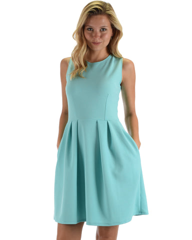 I'm Smitten Mint Skater Dress With Pockets