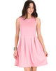 I'm Smitten Pink Skater Dress With Pockets - Main Image