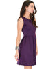 I'm Smitten Purple Skater Dress With Pockets - Side Image