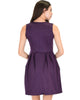 I'm Smitten Purple Skater Dress With Pockets - Back Image