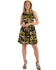 I’m Smitten Army Print Skater Dress with Pockets - Lyss Loo