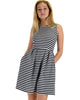 I’m Smitten Stripes Print Skater Dress with Pockets - Lyss Loo