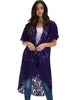 Lyss Loo Women's Simple Pleasure Purple Lace Kimono Cardigan - Lyss Loo