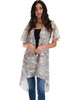 Lyss Loo Women's Simple Pleasure White Mocha Lace Kimono Cardigan - Lyss Loo