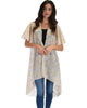 Lyss Loo Women's Simple Pleasure White Gold Lace Kimono Cardigan - Lyss Loo