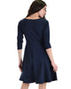 Lyss Loo So Good Navy Scallop Neck Line Skater Dress - Lyss Loo