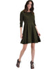 Lyss Loo So Good Olive Scallop Neck Line Skater Dress - Lyss Loo