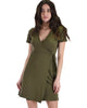 Lyss Loo Olive Don't Tell 'Em Wrap Dress - Lyss Loo