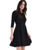 Lyss Loo So Good Black Scallop Neck Line Skater Dress - Lyss Loo