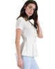 Lyss Loo White Up For Anything Wrap Blouse Top - Lyss Loo