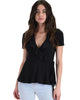 Lyss Loo Black Up For Anything Wrap Blouse Top - Lyss Loo