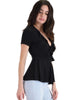 Lyss Loo Black Up For Anything Wrap Blouse Top - Lyss Loo