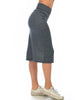 High On Life Charcoal Midi Skirt - Side Image