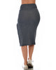 High On Life Charcoal Midi Skirt - Back Image