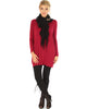 Better Together Over-Sized Long Sleeve Burgundy Tunic Top - Full Image