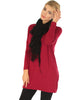 Better Together Over-Sized Long Sleeve Burgundy Tunic Top - Side Image