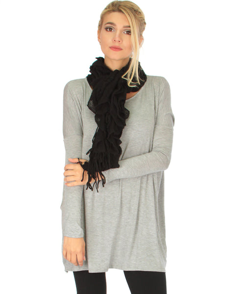 Better Together Over-Sized Long Sleeve Grey Tunic Top