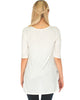 Timeless Side Slit Ivory Tunic Top - Back Image