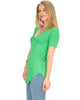 Truly Madly Deep-V Neck Green Tunic Top - Side Image