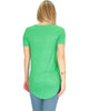 Truly Madly Deep-V Neck Green Tunic Top - Back Image