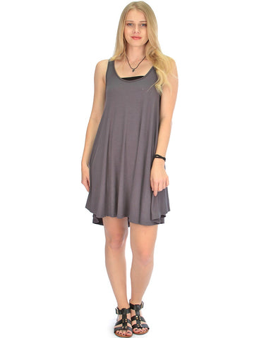 Oversized Charcoal Tank Dress