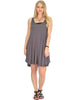 Oversized Charcoal Tank Dress - Main Image