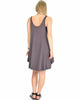 Oversized Charcoal Tank Dress - Back Image