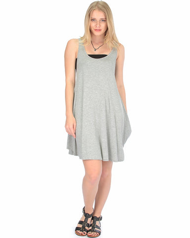 Oversized Grey Tank Dress