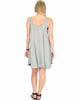 Oversized Grey Tank Dress - Back Image