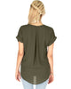 Wrap Star Hi-Low Olive Blouse Top - Lyss Loo