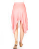 Breeze Away Raw Edge Pink Skirt - Back Image