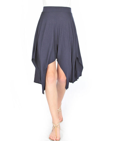 Breeze Away Raw Edge Navy Skirt