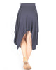 Breeze Away Raw Edge Navy Skirt - Back Image