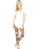 Get Into Summer Brown Chevron Patterned Leggings - Full Image