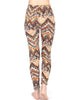 Get Into Summer Brown Chevron Patterned Leggings - Back Image