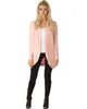 Brushed Micro Fiber Long-Line Mauve Cardigan - Full Image