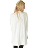 Brushed Micro Fiber Long-Line Ivory Cardigan - Back Image