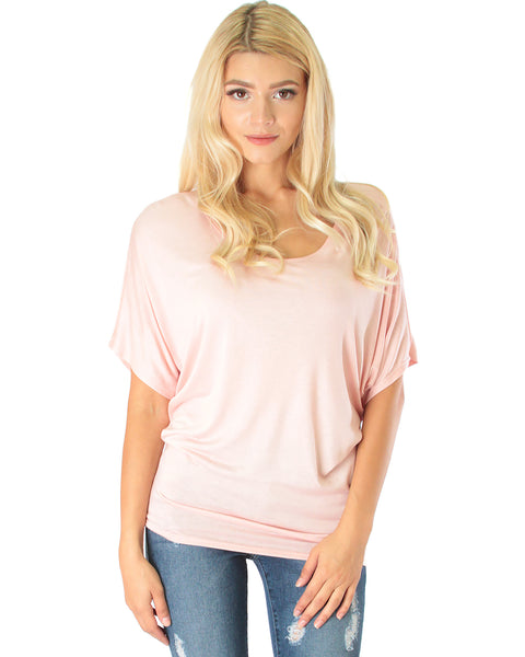 Contemporary Dolman Pink Tunic Top